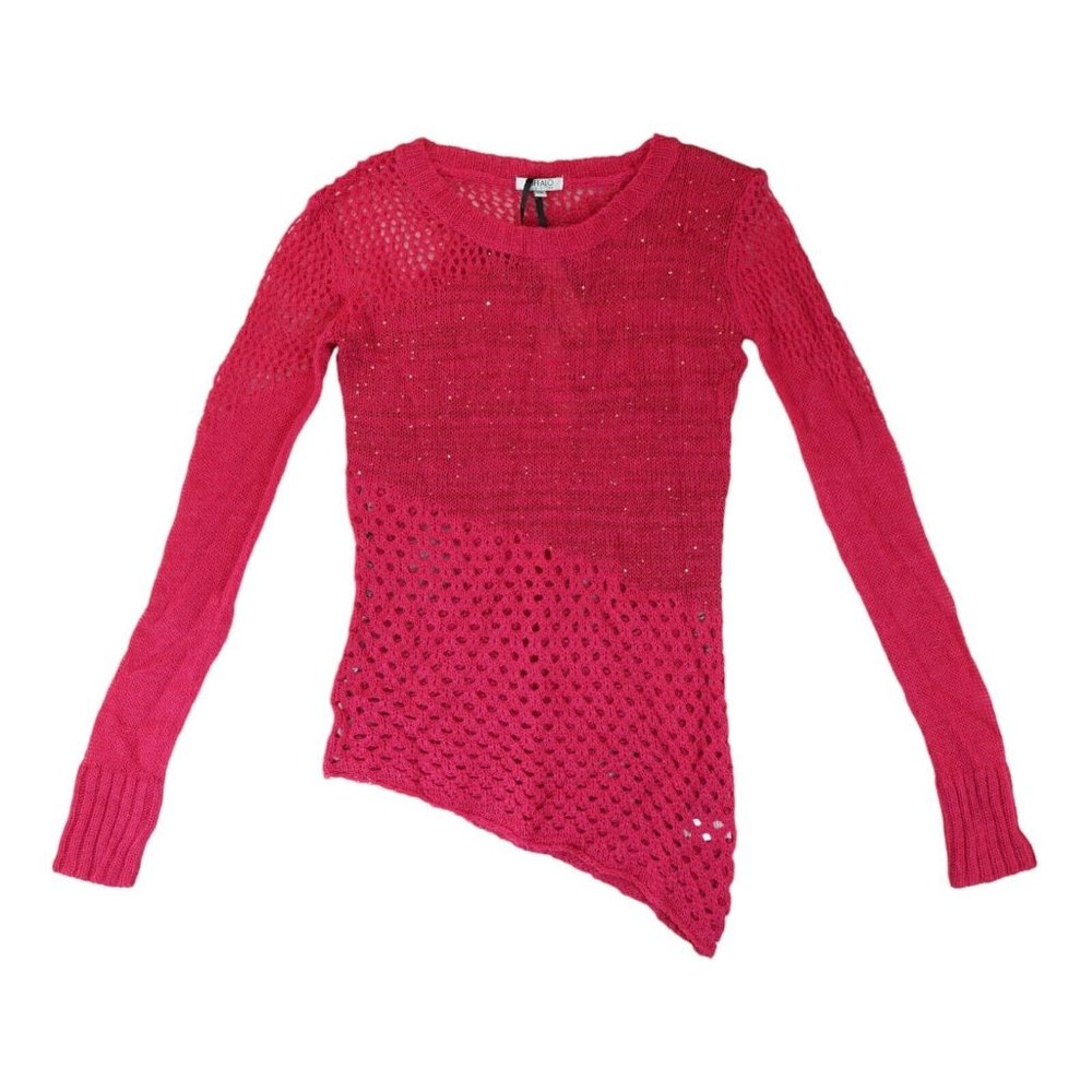 NWT Buffalo‎ David Bitton Womens Delicate Knit Raspberry Long Sleeve MSRP $89